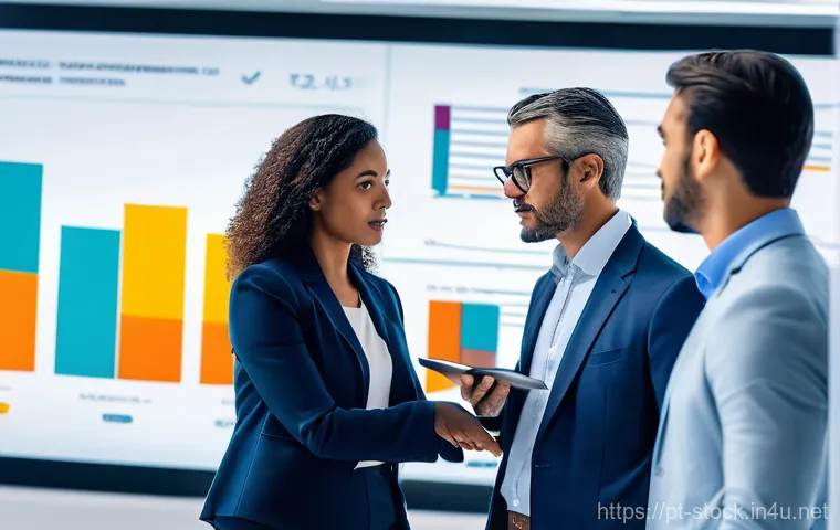 증권투자상담사 취업 면접 질문 모음 - **Prompt 1: Strategic Market Analysis in a Modern Financial Hub**
    A group of four diverse financ...