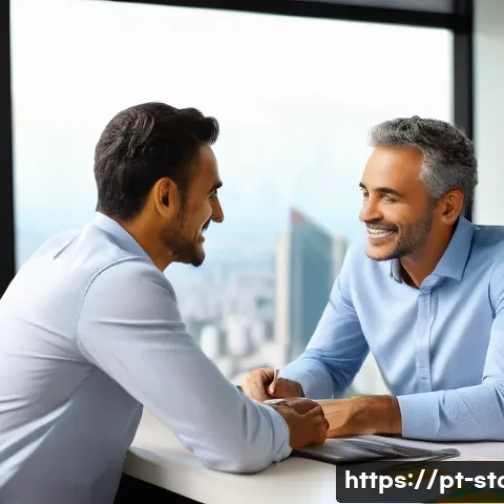증권투자상담사와 금융상품 상담 스킬 - A professional financial consultant sitting at a modern office desk in São Paulo, Brazil, engaging i...